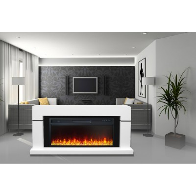 Каминокомплект Lindos Graphite Grey (Ширина 1470мм) с очагом 5D V-ART 40